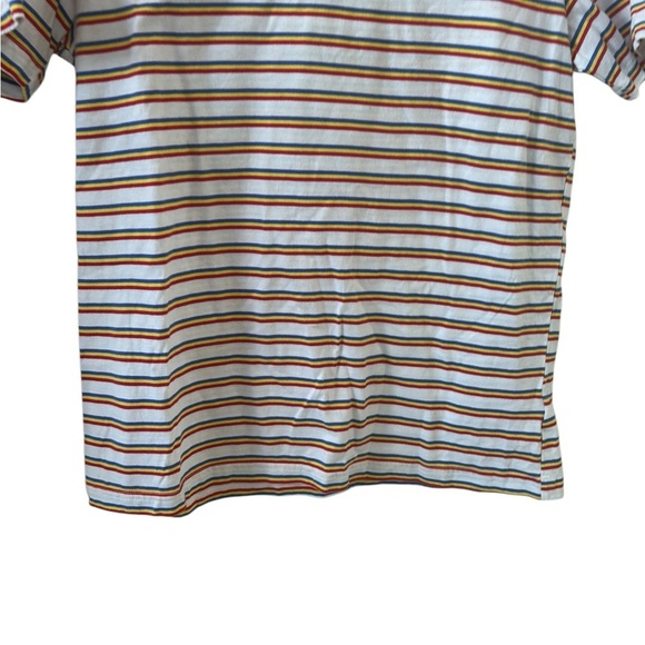 Polaroid Striped Short Sleeve Tee - White, Red, Blue - Picture 3 of 7